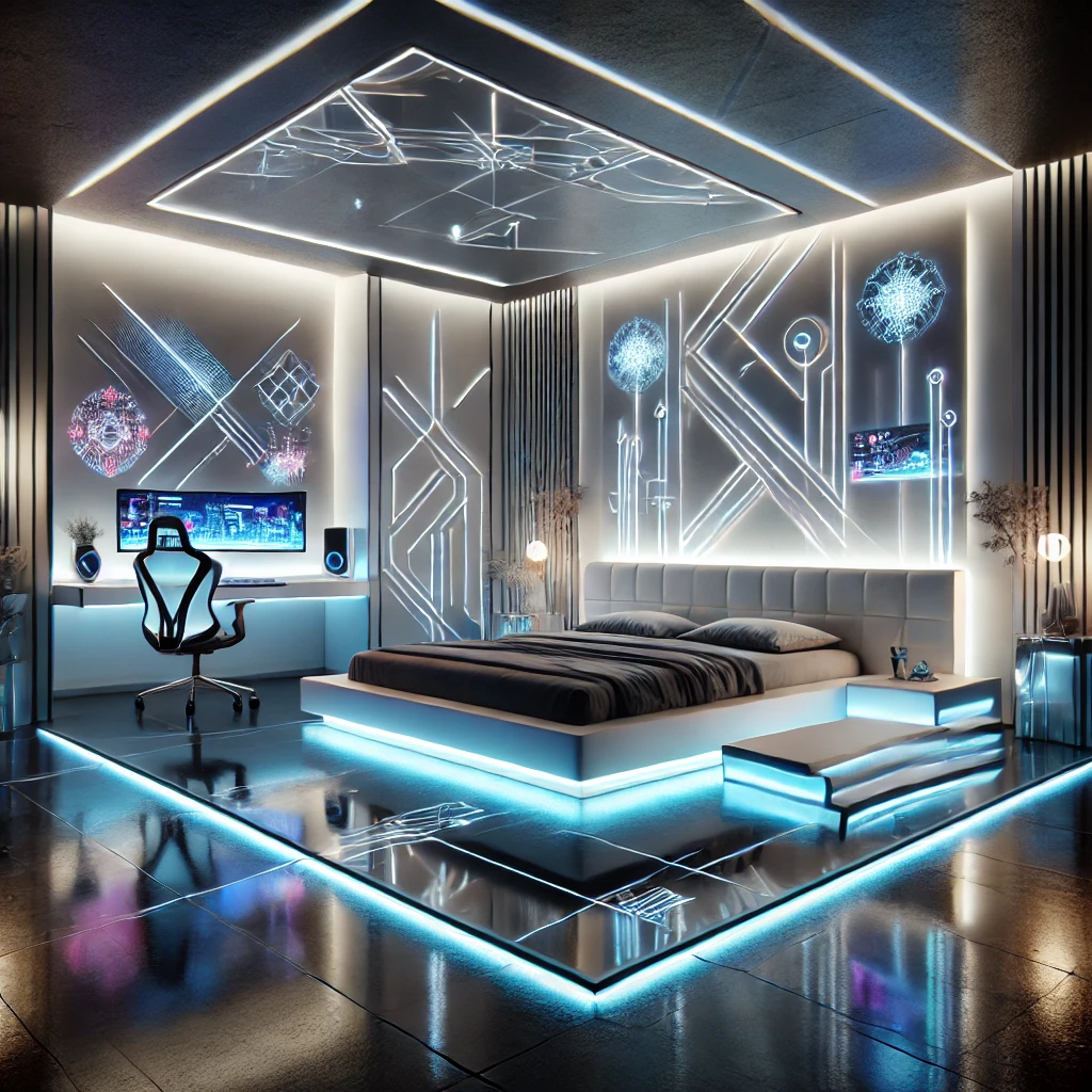 A Futuristic Vibe aesthetic room 