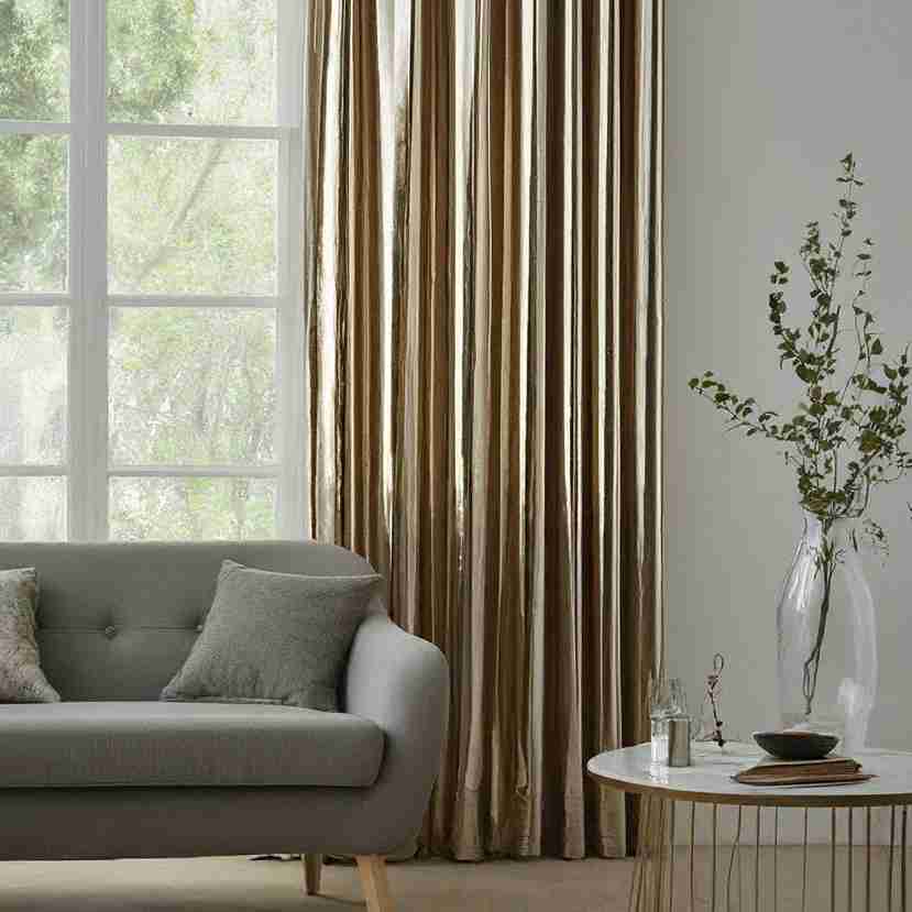 metallic fabrics living room curtain ideas