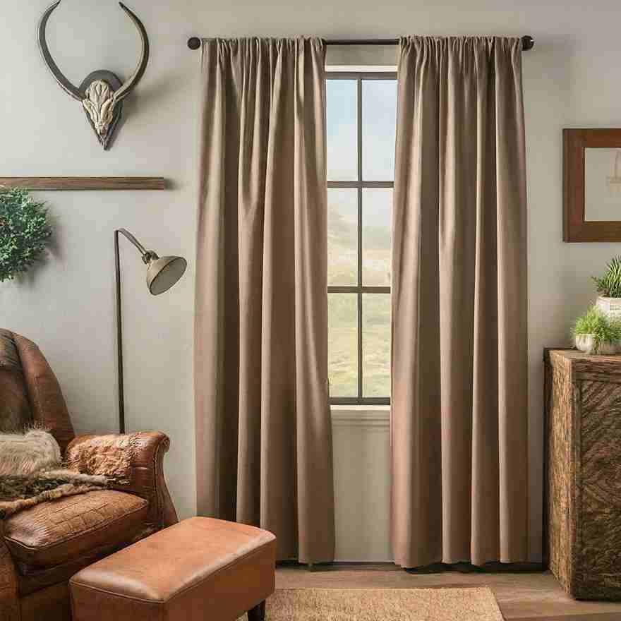 rod pocket living room curtain ideas